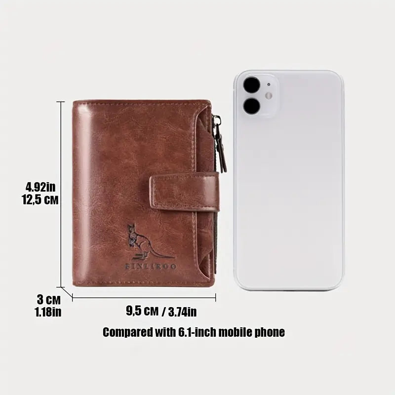 BAELLERRY Kangaroo™ RFID & NFC Blocking Leather Wallet – Secure, Sleek, Iconic