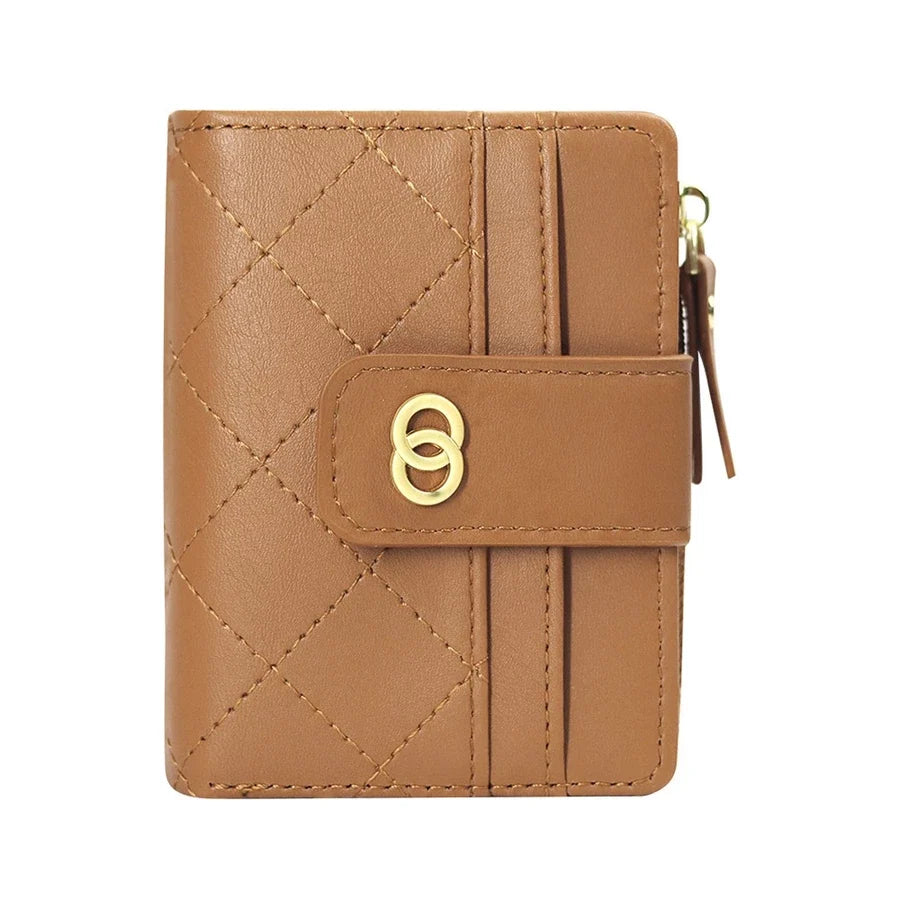 Women's Compact Wallet - Leather Short Purse with Card Holder & Coin Pocket | Stylish Multi-Color Ladies Bifold