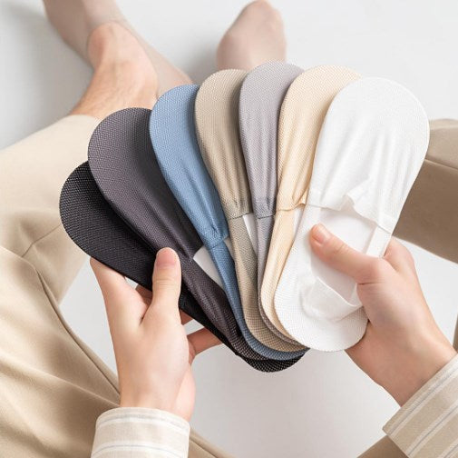 Economical Pack of 7 Pairs of Breathable Invisible Non-Slip Unisex Socks