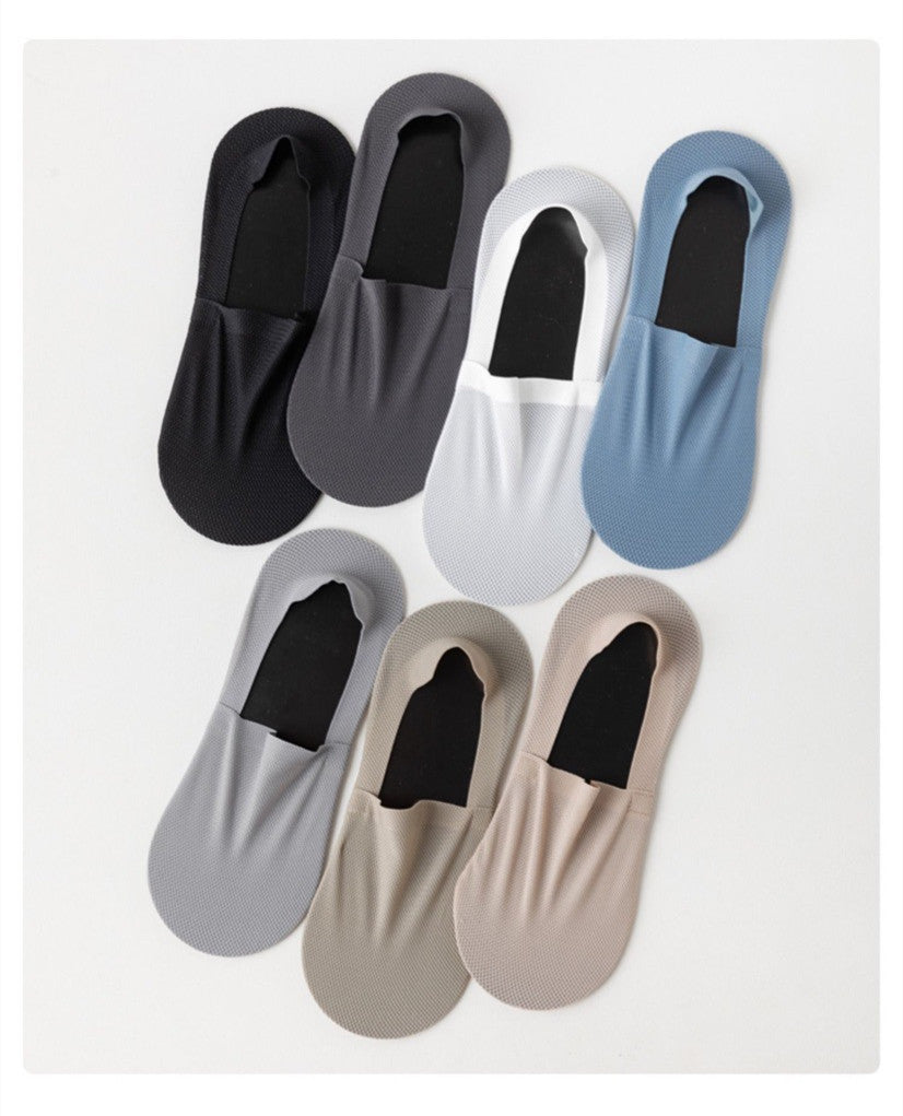 Economical Pack of 7 Pairs of Breathable Invisible Non-Slip Unisex Socks