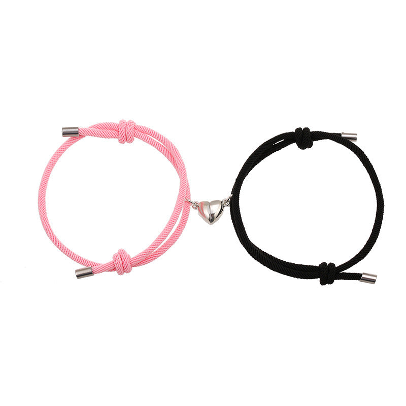 Couple’s Rope Bracelets with Heart Connector & Gift Card