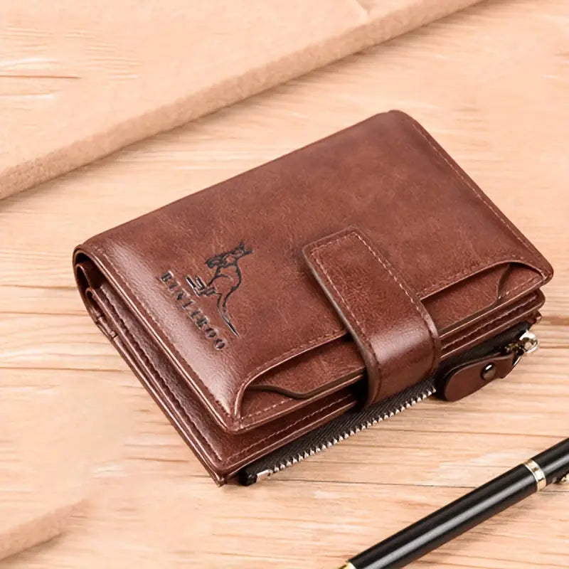 BAELLERRY Kangaroo™ RFID & NFC Blocking Leather Wallet – Secure, Sleek, Iconic