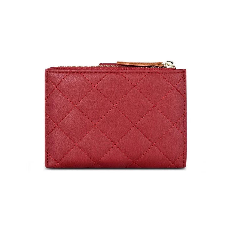 Women's Compact Wallet - Leather Short Purse with Card Holder & Coin Pocket | Stylish Multi-Color Ladies Bifold